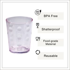 [Holar] Taiwan Made Lightweight Sturdy Bubble Dot Pattern 17oz <b>Plastic</b> Drinking <b>Glasses</b> for Milk Juices Water - Product Image 2