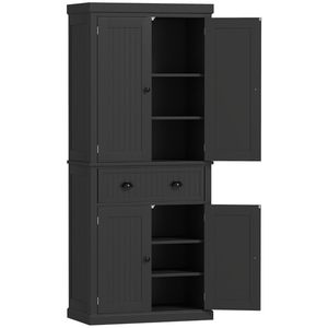 Credenza Nera per Utensili da Cucina, Soluzione Pratica per l'Organizzazione della Cucina - Product Image 5