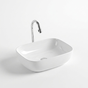 TT 14 Lavabo de salle de bain à encastrer sous le plan rectangulaire 450x335x135mm Design minimaliste Surface lisse Garantie 5 ans Fabriqué en Inde Laser - Product Image 1