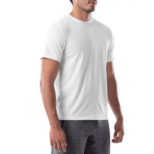 T-shirt décontracté à col rond pour homme, manches courtes, couleur unie, logo personnalisé, faible MOQ, été - Product Image 3
