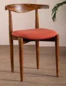Chaise de salle à manger en bois de style moderne du milieu du siècle, avec assise rembourrée en tissu et fonction rafraîchissante, idéale pour la maison, la salle de bain et l'école - Product Image 3