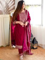 Robe de mariée modeste grande taille en mousseline fantaisie brodée avec sequins, style robe de bal, 76171 Salwar Kameez pakistanais