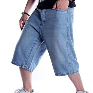 Wholesale Men's Denim <b>Shorts</b> Mid Waist Button Fly Eco-Friendly Windproof 100% Cotton Casual Pockets Custom Logo High Quality - Product Image 1