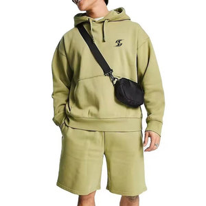 Conjunto de Sudadera con Capucha y Pantalones Cortos para Hombre, Ligero y Cómodo, para Entrenamiento, Uso Diario y Actividades al Aire Libre - Product Image 1