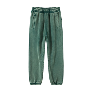 Wholesale High Quality Heavyweight Acid washed Fleece Blank Sweatpants <b>Elasticated</b> Waist Quick Dry Pant Knitted Autumn Wear - Product Image 6