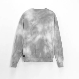 Unisex Gray <b>Tie</b> <b>Dye</b> Crew Neck <b>Sweatshirt</b> Knitted Pullover Regular Fit Casual Long Sleeve Autumn Wear Soft Comfortable - Product Image 5