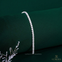 Bracelet tennis de luxe en diamants de laboratoire certifiés IGI, plaqué or 9K/10K/14K/18K, bijoux fins pour femmes