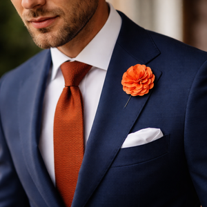 Épinglette en émail durable pour homme avec motif floral |   Boutonnière en métal faite à la main pour le marié et les événements formels - Product Image 2