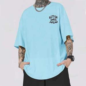 Camisetas gráficas extragrandes con frases inspiradoras y positivas, camisetas vintage personalizadas, camisetas informales de estilo urbano para hombre - Product Image 2