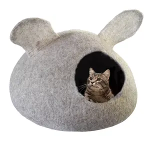 Pet Cat/dog Bed 100% Eco-friendly Handmade Cave Wholesale Price Customized Felt Cat Dog Cave available all over the world