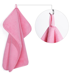 Toallas Tejidas de Secado Rápido en Rosa, Blanco y Gris a Rayas, Juego de Toallas Faciales de Algodón, Rectangulares, Suaves para la Piel, Estilo Liso para Uso en Hoteles - Product Image 2