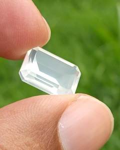 Piedra de Luna Natural, Corte Octogonal, Facetada, Suelta, Blanca, Transparente, Premium, Certificada por IGI, de Alta Calidad, para Joyería - Product Image 3