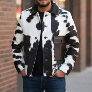 Blouson en cuir de vache véritable pour homme, manches longues, coupe moderne, finition durable, résistant au vent, veste de qualité supérieure pour l'extérieur - Product Image 6