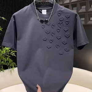 Camiseta Personalizada de Alta Calidad 100% Algodón, Talla Grande, Cuello Redondo, Logotipo Impreso, Transpirable, Ecológica, con Logotipo en la Parte Delantera - Product Image 3