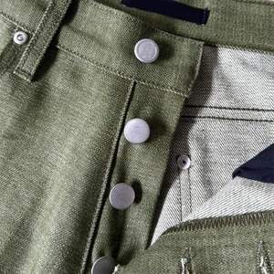 Vaqueros Baggy Bootcut Vintage Oversize Personalizados, Pantalones de Mezclilla Cruda Elásticos de Pierna Ancha con Dobladillo, Estilo Streetwear, Suministro ODM - Product Image 3