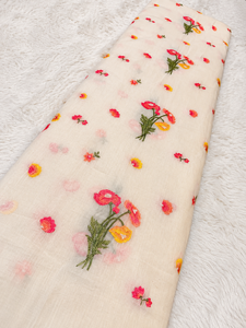 Premium Multi Embroidery Fabric Women Fashion Fabric Designer Embroidery Fabric Party Wear Fabric Luxury Fabric - Product Image 5