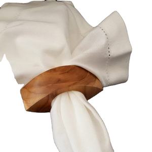 Handcrafted Faceted Solid <b>Wood</b> <b>Napkin</b> <b>Ring</b> Contemporary Geometric Design Premium Table Accessory for Dining Weddings Restaurants - Product Image 1