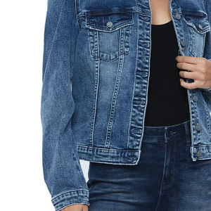 Vestes en jean pour femmes, vêtements décontractés en jean pour femmes, veste d'automne, manteau en jean à boutons, veste en jean oversize pour femmes, OEM - Product Image 5