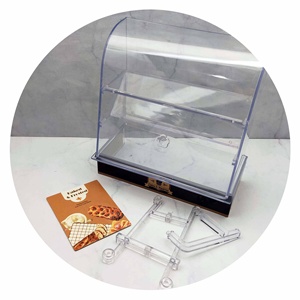 บ้านตุ๊กตาพลาสติกขนาดเล็กสำหรับทุกเพศเฟอร์นิเจอร์ขนาด1:12ตู้โชว์เค้กและคุกกี้ของเล่นบ้านตุ๊กตาพลาสติก - Product Image 1