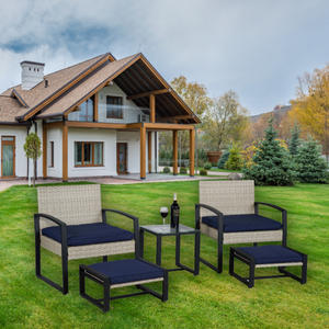 Juego de muebles de exterior de mimbre modernos de 5 piezas, superventas de BeNK, precio económico para sala de estar, Patio, jardín, balcón, hotel - Product Image 6