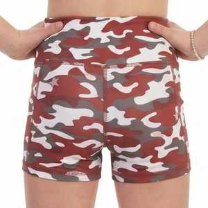 Shorts de Yoga de Cintura Alta con Estampado de Camuflaje para Mujer, con Bolsillos, 100% Poliéster, Deportivos, para Fitness, Compresión - Product Image 3