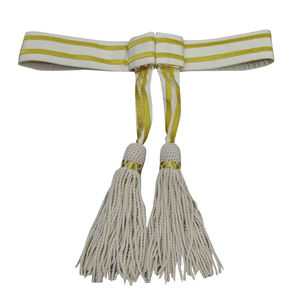 Cinturón Blanco con Trenzas Doradas para Ceremonias, Hecho en Gran Bretaña, Personalizado al por Mayor - Product Image 1