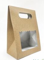 Boîte à chocolats personnalisée de haute qualité avec fenêtre et poignée, style cabane, à bas prix
