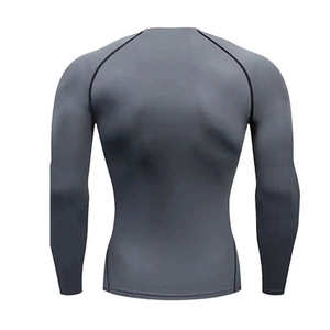 Mens Slim Fit Breathable <b>Compression</b> <b>Shirts</b> For Fitness Top Quality Blank Solid Color Men <b>Compression</b> <b>Shirts</b> <b>Custom</b> Logo <b>Design</b> - Product Image 2