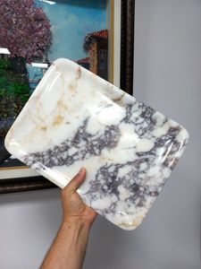 Bandeja Decorativa de Mármol con Acabado Natural para Arreglos en Mesa de Centro y Exhibición en Otomana de Sala de Estar - Product Image 6