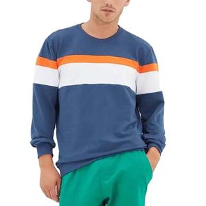 Top design Custom Logo French Terry Casual Wear Color Block <b>Sweatshirts</b> <b>Men's</b> Crew Neck Oversize Pullover <b>Sweatshirt</b> For <b>Men</b> - Product Image 6