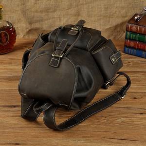 Ultimate <b>Waterproof</b> Leather <b>Backpack</b> Anti-Theft Vintage Laptop Rucksack Genuine Leather Luxury LBP-0348 - Product Image 4