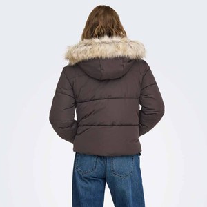 Custom <b>Winter</b> Full Sleeve Heated Polyester Filled Reversible <b>Waterproof</b> Puffer <b>Jacket</b> with Nylon Lining for <b>Women</b> - Product Image 2