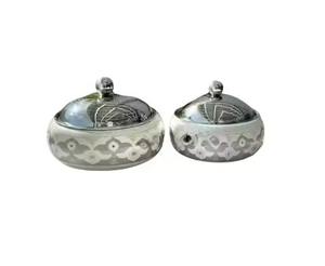 Recipiente Redondo de Lujo para Calentar Comida, Diseño con Cuentas, Acero Inoxidable, Tapa para Buffet, Antiadherente, Duradero y Ecológico - Product Image 3