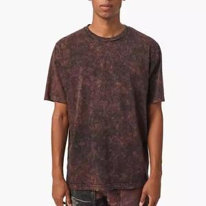 Wholesale Plain Cotton Mens Acid Wash T-shirt Oversized Distressed Wash <b>Tshirt</b> Heavy Blank Vintage t Shirt - Product Image 6