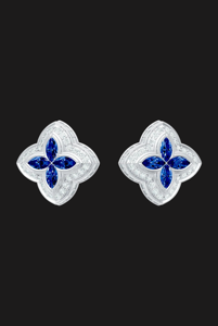 Luxury Marquise Moissanite Clover <b>Stud</b> <b>Earrings</b> Floral 925 <b>Silver</b> Rhodium Plated Jewelry Elegant Gift for Women Daily Wear Shine - Product Image 5