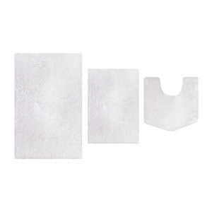 Customised Modern Classic Elegance <b>Bathroom</b> Rug <b>Mat</b> <b>Set</b> 3 Piece, Microfiber Shaggy Bath <b>Bathroom</b> Washable Quick Dry Rug - Product Image 1