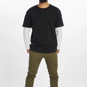 Men Double Sleeve T <b>Shirt</b> High Quality Cotton Blend Comfortable Crew Neck Long Sleeve Casual Clothing for Men Suitable for Daily - Product Image 2