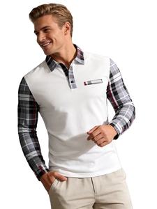 Camisa de Manga Larga a Rayas con Cuello Alto para Hombre, Ligera, Ecológica, Transpirable, para Deportes de Primavera y Otoño, Hecha en Bangladesh - Product Image 2