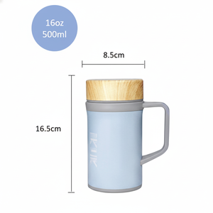 Termo de Acero Inoxidable de 16 oz/500 ml con Revestimiento de Porcelana, Garantía de Calidad, Aislamiento Térmico de 4 a 6 Horas para Bebidas Calientes/Frías, con Asa y Caja - Product Image 5