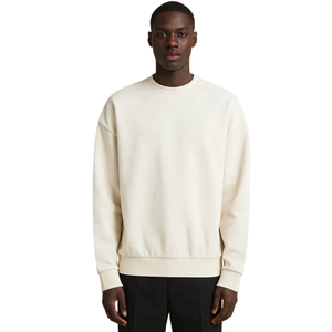 Sweat-shirts à col rond pour hommes en gros, personnalisables avec logo, de haute qualité, coupe oversize, 100 % coton, unisexe, en molleton épais - Product Image 1