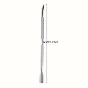 Empujador de Cutículas de Acero Inoxidable, Raspador Triangular de Doble Punta, Pulidor de Uñas de Doble Uso, Removedor de Esmalte en Gel para Manicura, Duradero y Reutilizable - Product Image 1