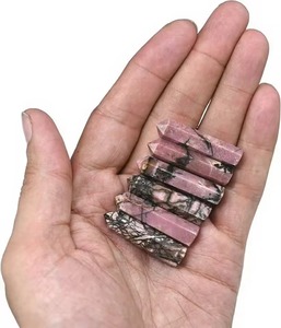 Piedra Preciosa Natural de Rodonita, Punta de Lápiz Pulida, Color Rosa, Artículo de Arte y Colección, Piedra Semipreciosa para Manualidades - Product Image 4