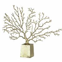 Sculpture moderne abstraite en aluminium doré, arbre de vie, centre de table en métal fait main, ornement décoratif nautique, décoration intérieure