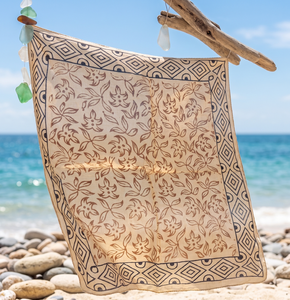 Block Print Bandana Cotton Handmade Wholesale Head <b>Square</b> <b>Scarf</b> Indian Floral Bandana Boho Hair Wrap Striped Border Neckerchief - Product Image 4