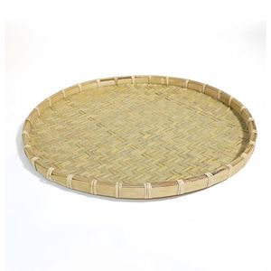 Bandeja Redonda de Bambú Tejida a Mano para Servir Alimentos, para Hogar, Cocina, Cafetería, Hotel, Restaurante y Regalos - Product Image 2