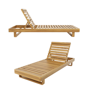 Best Quality Teak Wood Chaise <b>Lounge</b> For All Weather and UV Resistant Garden Sun Lounger for Summer <b>Beach</b> Outdoor Furniture - Product Image 5