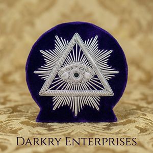 Parche Artesanal Masónico de Hilo Metálico Dorado con Diseño de Arca y Ancla para Regalia, Emblemas y Logotipos Personalizados para Sombreros y Gorras - Product Image 3