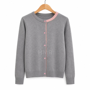 HMR Sisterhood Sorority Acrylic Casual Winter <b>Cardigan</b> <b>Sweater</b> Short Knitted with Button Decoration With Custom Logo - Product Image 5