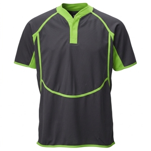 Polo Deportivo de Manga Corta para Hombre, Color Negro y Rojo, de Secado Rápido, Tejido, Corte Regular - Product Image 6