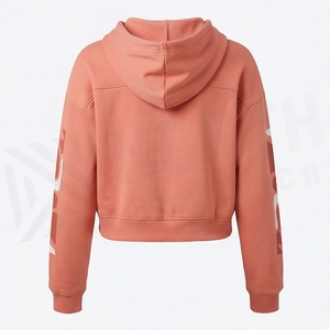 Sweat-shirt à capuche décontracté pour femme, coupe courte, couleur unie classique, doux, respirant, idéal pour le quotidien – Offre promotionnelle - Product Image 2
